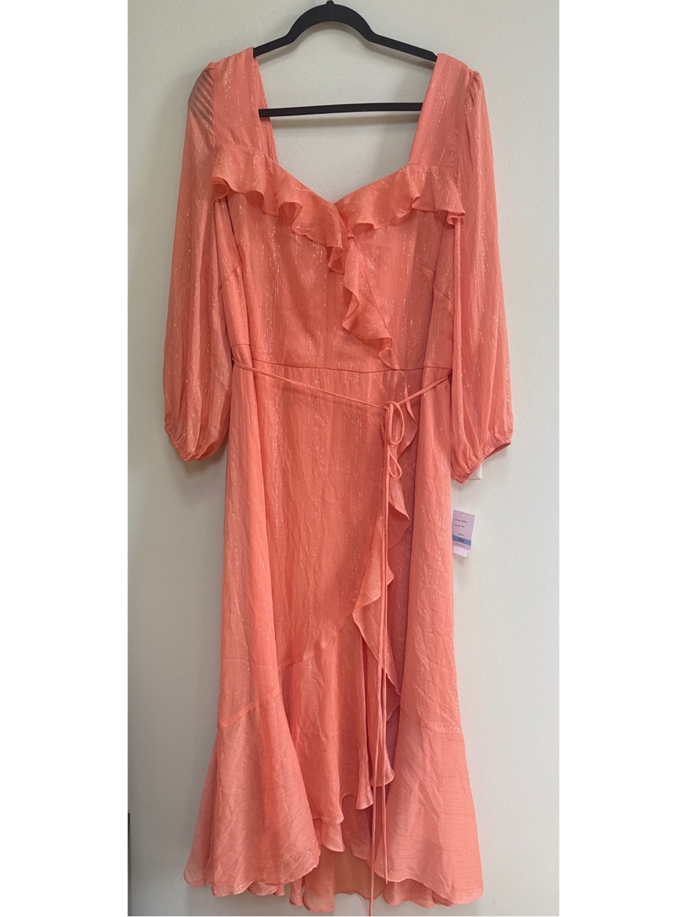 Faux Wrap Ruffle Dress - Picture 4 of 9